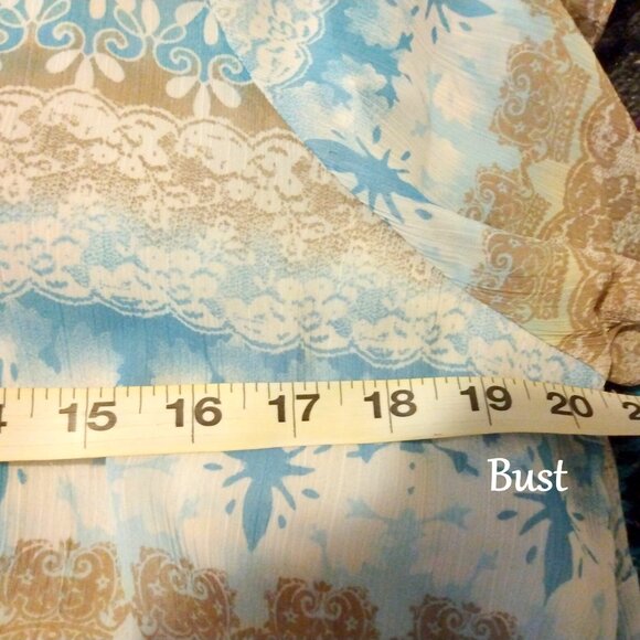 Christopher & Banks Floral Lined Top XL Cottagecore Coastal Grandma Cottagecore - Picture 10 of 10